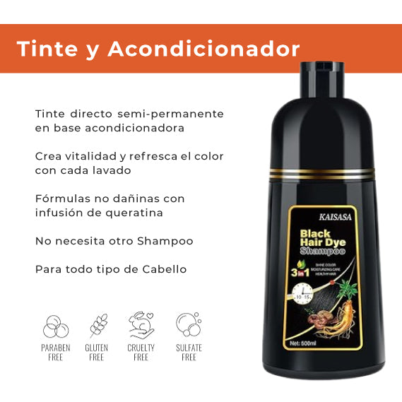 Shampoo Cubre Canas - Instantáneo y Natural 3 en 1