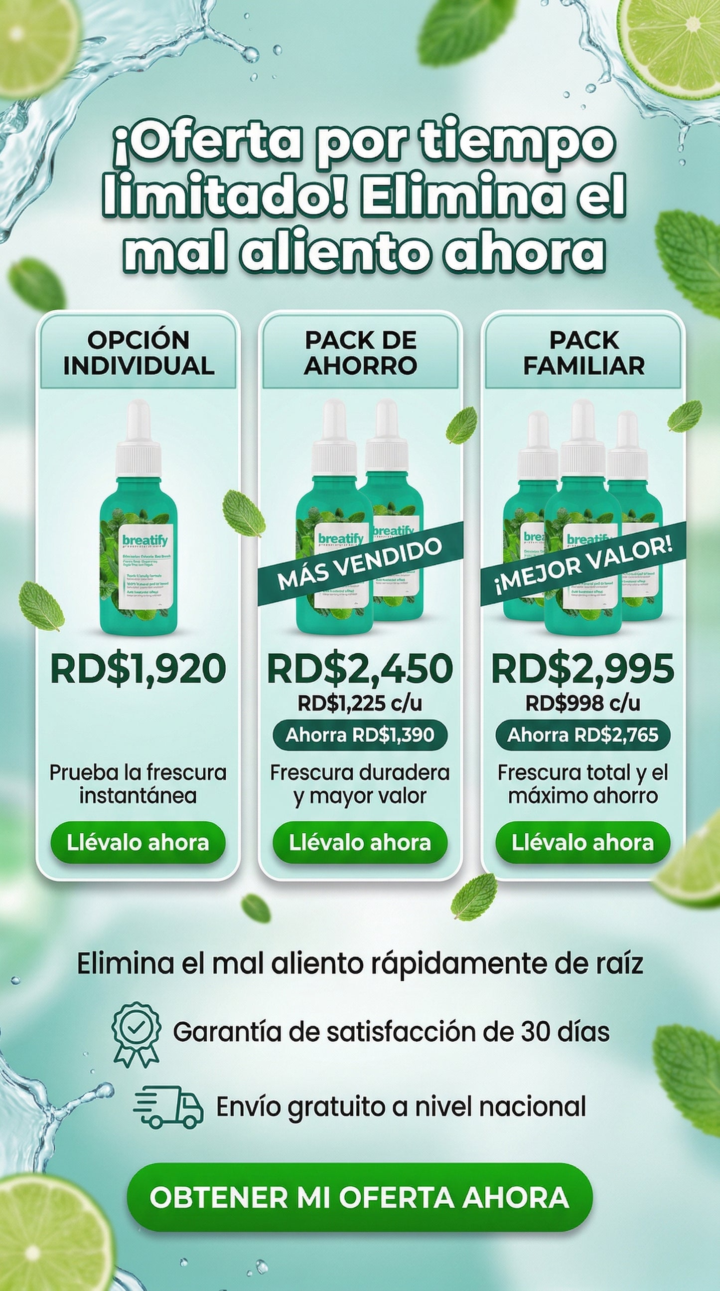Breatify - El suero natural que elimina el mal aliento