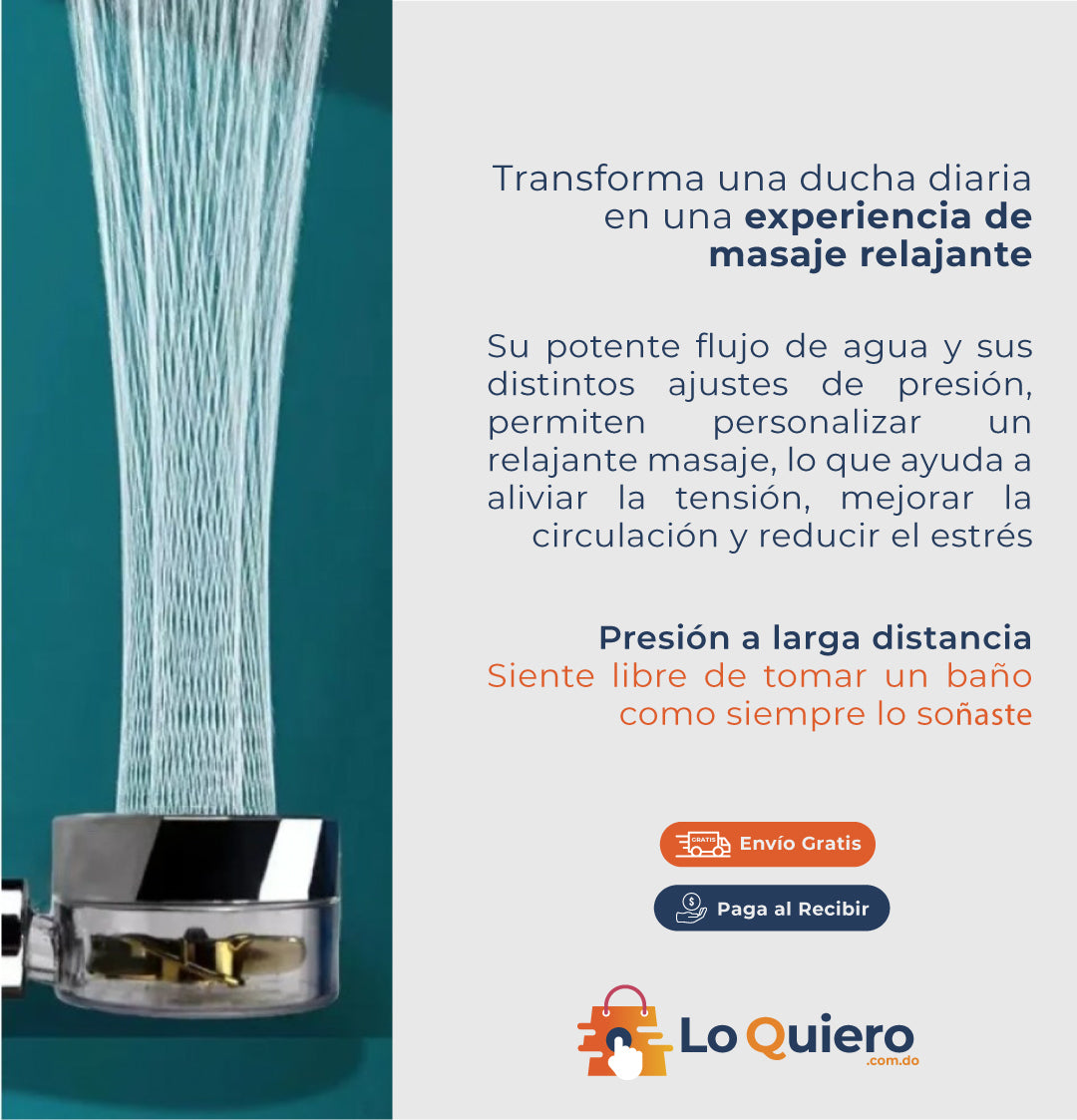 Cabezal de Ducha de Alta Presión | Turbo Ducha