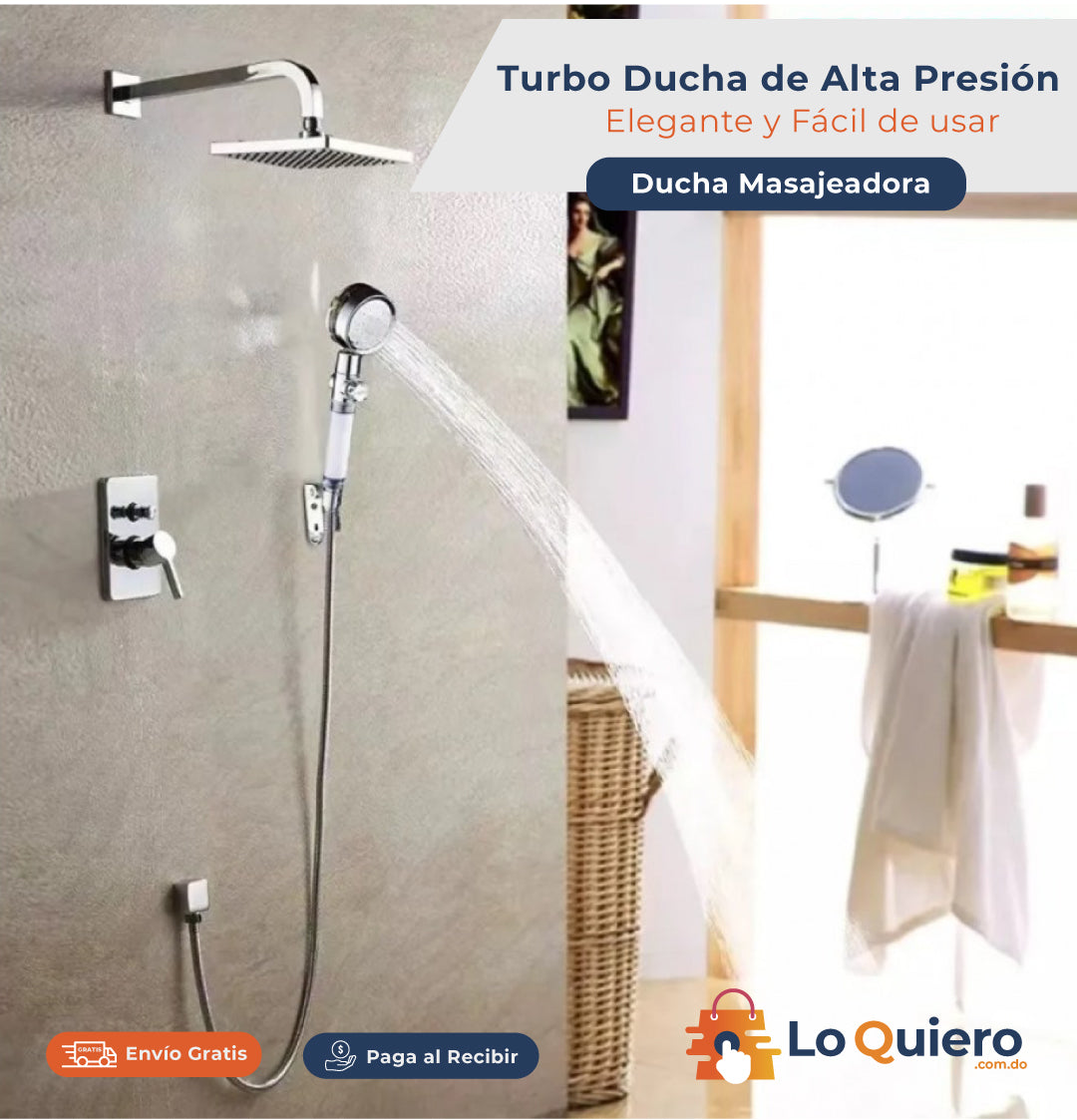 Cabezal de Ducha de Alta Presión | Turbo Ducha