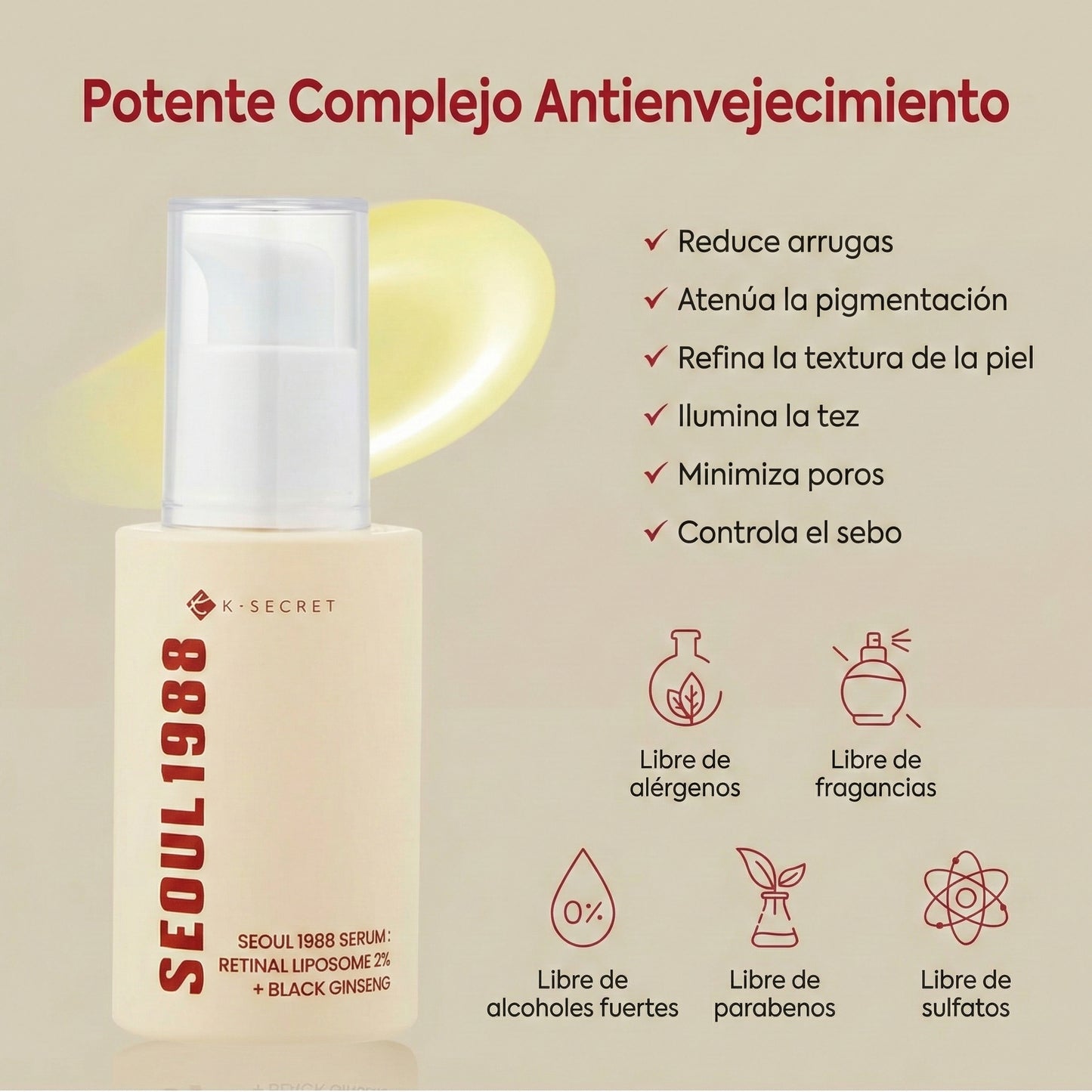 Serum Seoul 1988 | Retetinal Liposome 2% + Ginseng Negro