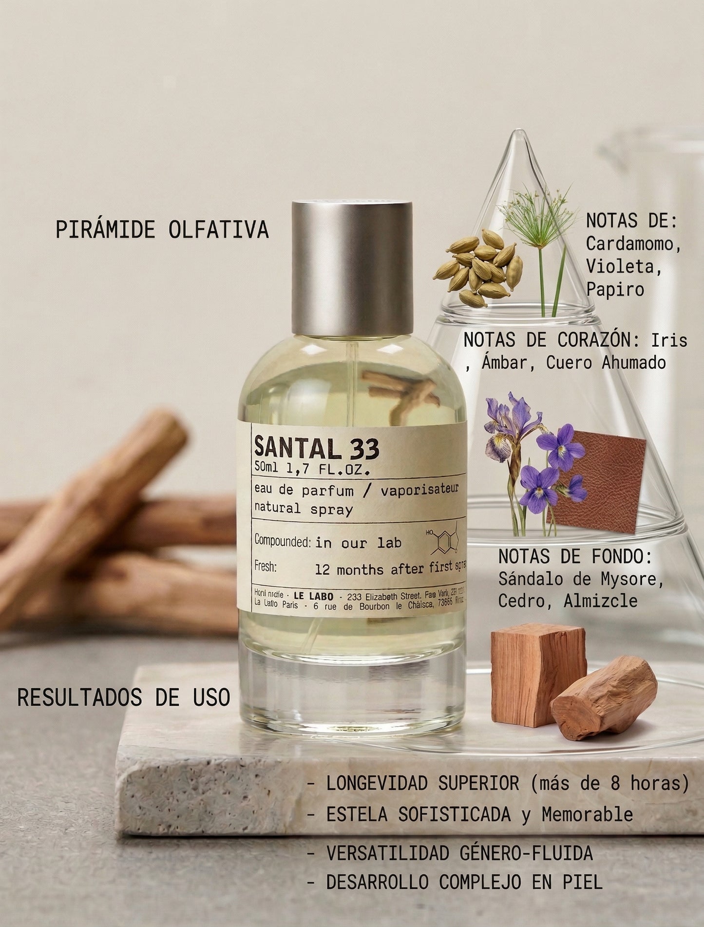 Santal 33 - Eau de Parfum (50ml) – El Aroma Icónico de Nueva York