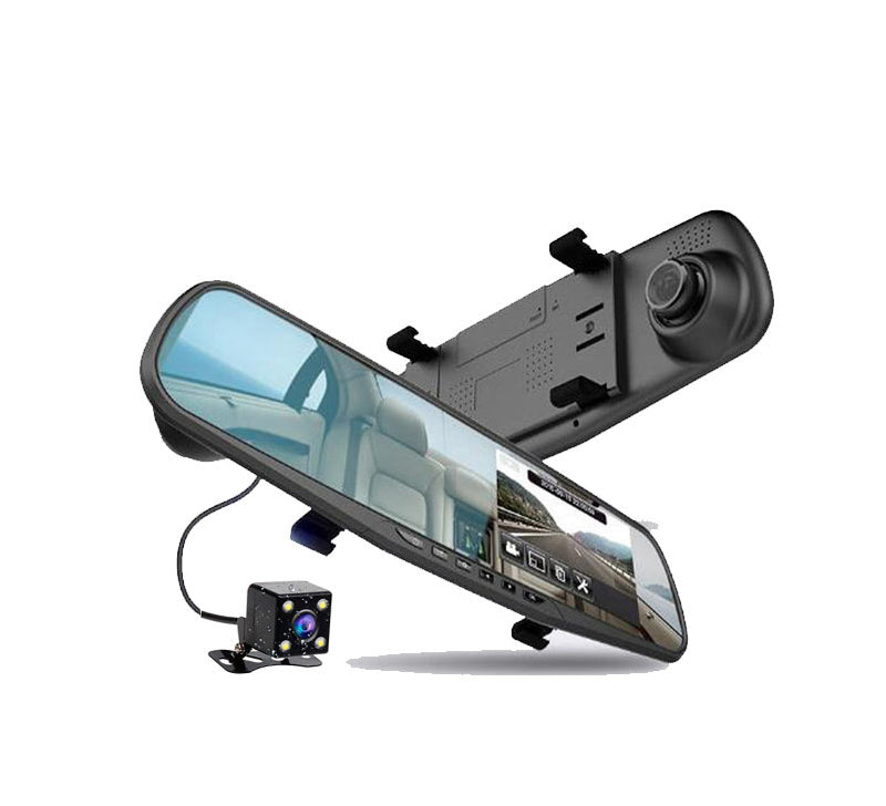 Espejo Retrovisor con 2 Cámaras Full HD - Pantalla 4.3 Pulgadas