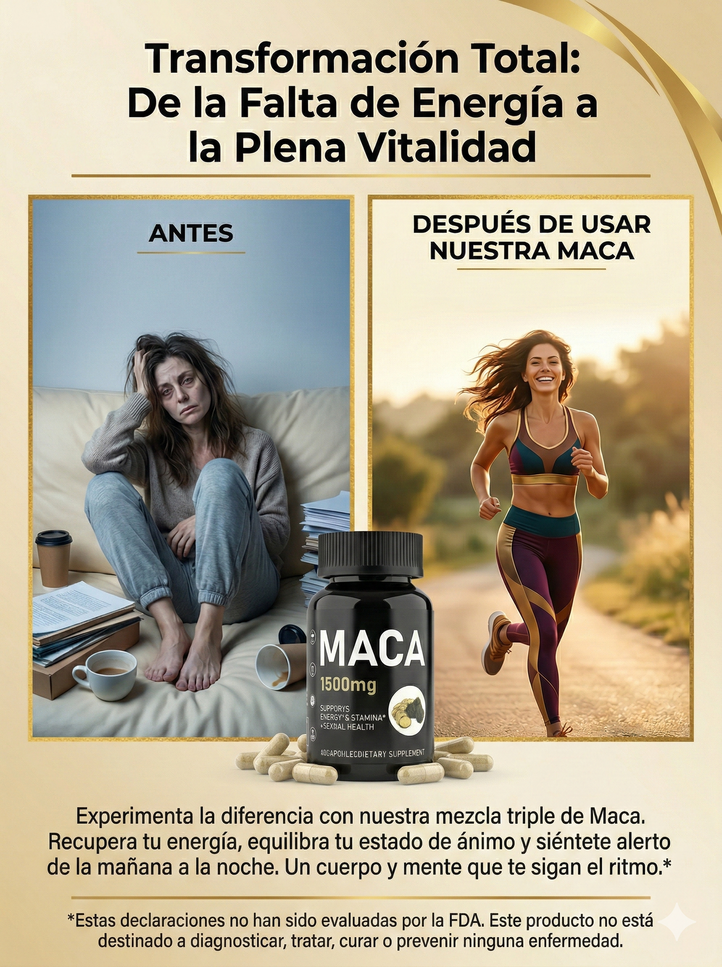 Maca Premium 1500mg: Tu Dosis Diaria de Energía, Vitalidad y Enfoque Natural