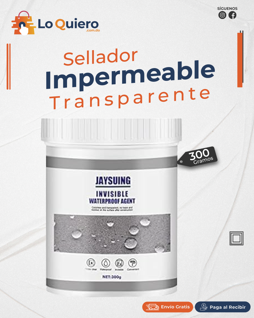 Sellador Impermeable Invisible - 300gr