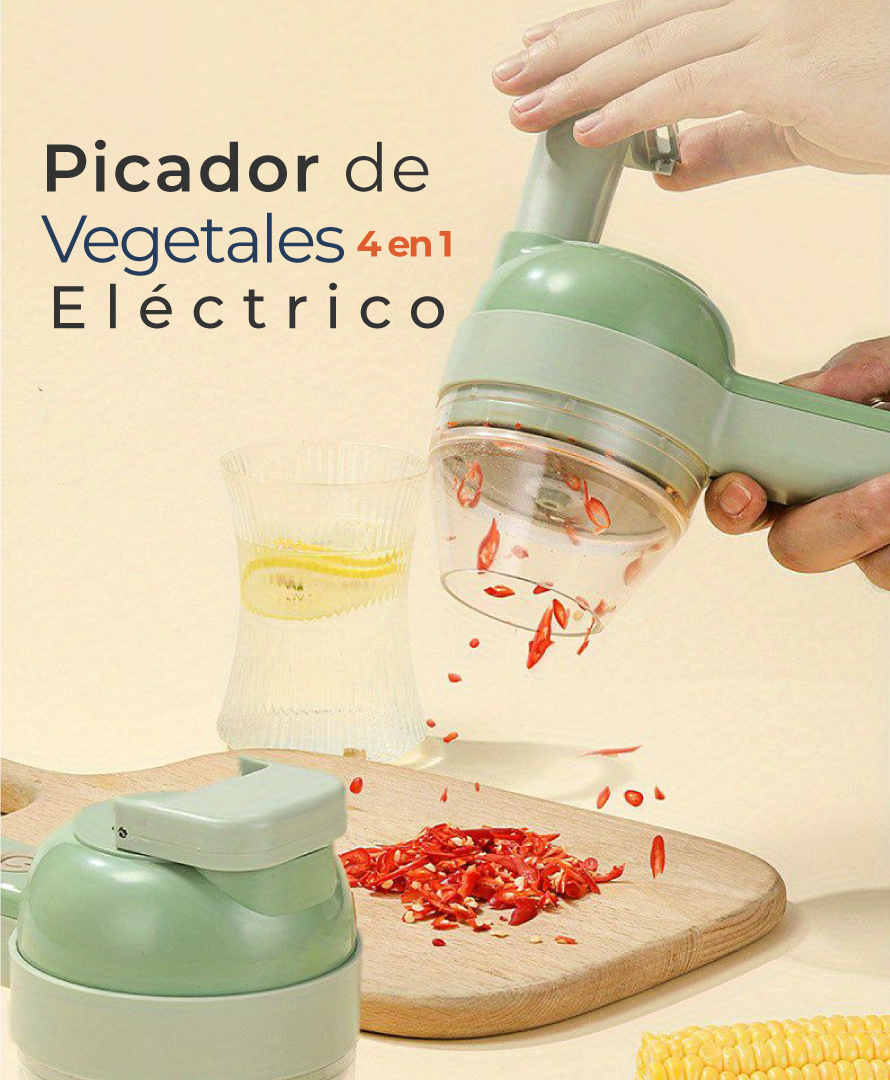 Picador de Vegetales 4 en 1 | Eléctrico