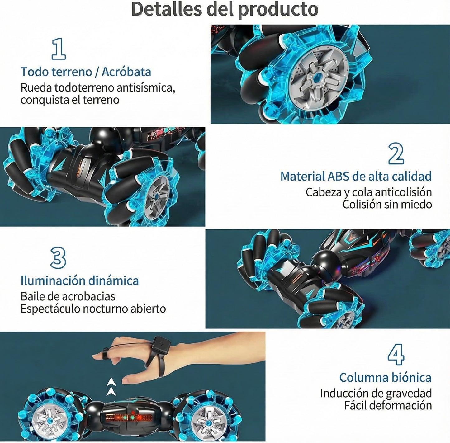 TurboCar™ 360 - El Carro Acrobático con Control de Mano